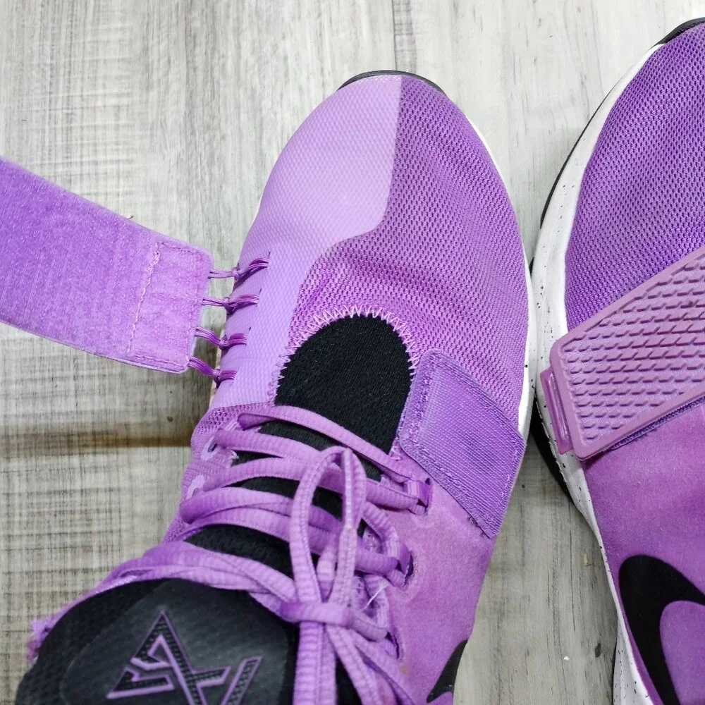 Nike PG 1 Bright Violet 2017 Purple Black White Suede Size 13 Paul George